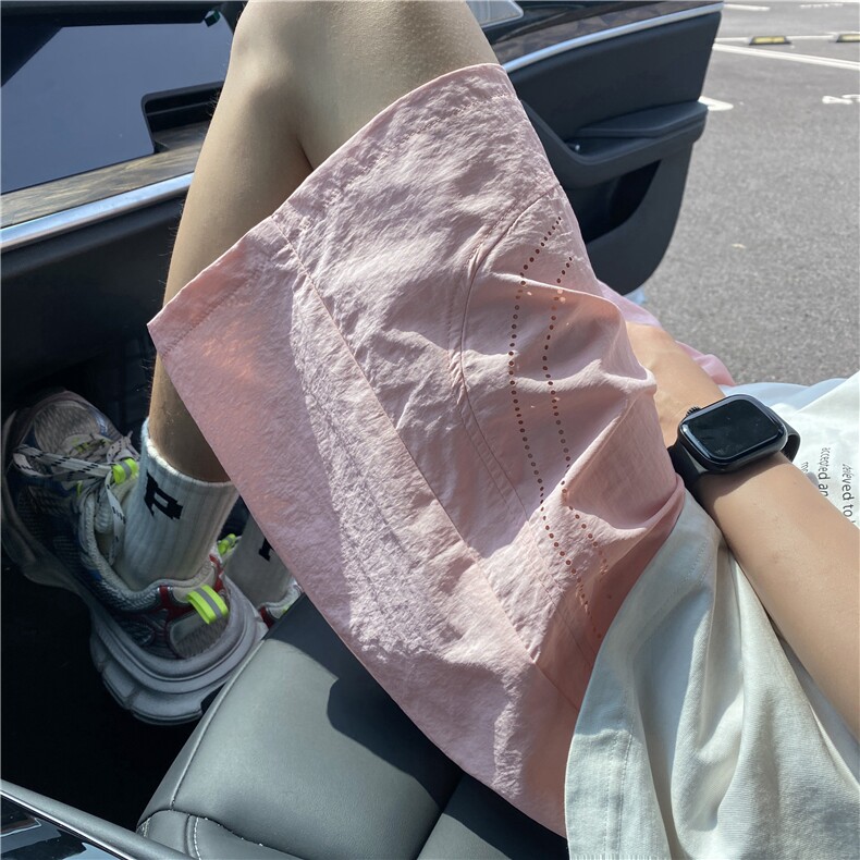 夏季薄款透气气孔设计速干宽松冰丝短裤B315-K24175-特p25-控48图片