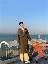 【2025秋冬】呢大衣女新款双排扣长款过膝风衣男大码男中长款大衣，男装风衣，星座112A