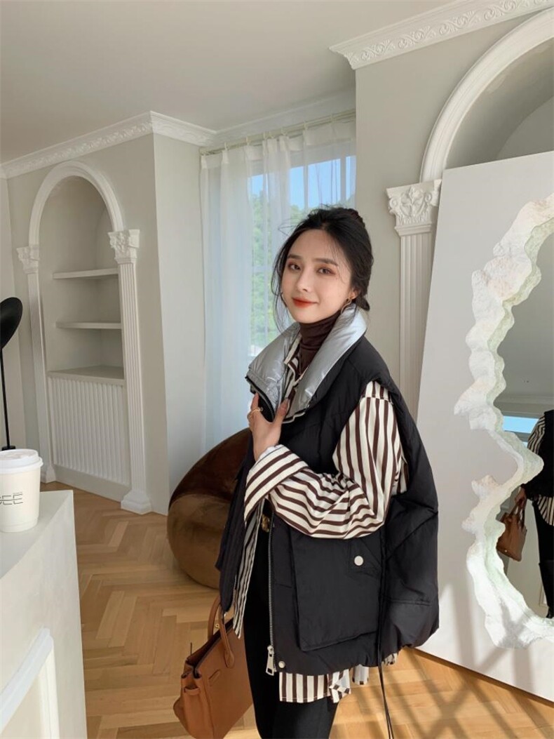 拼色马甲，女装马甲，卡希妮(5F)