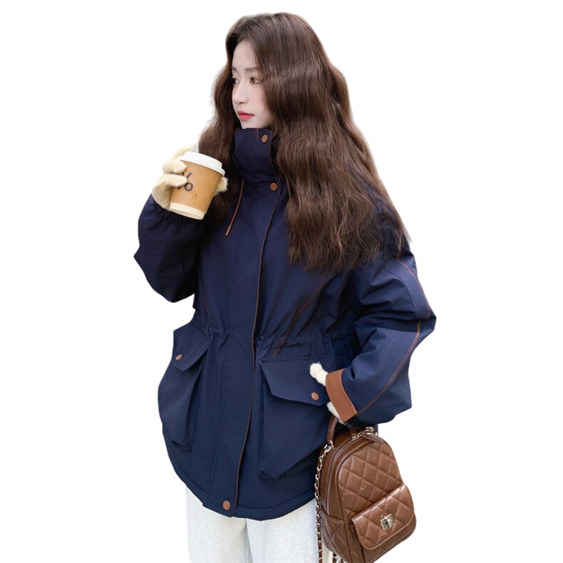 【时尚百搭】韩版连帽时尚口袋夹棉派克外套2D148-A351-P245-K355,女装棉衣/棉服,2D148