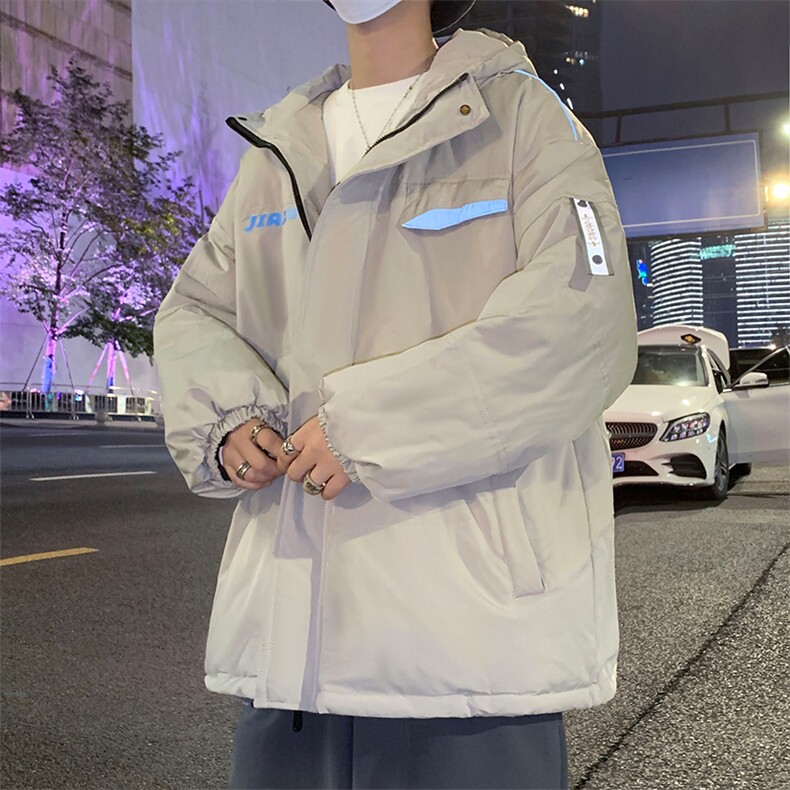 港风ins羽绒服男女同款带帽字母印花白鸭绒Y5813-P190【特价】,男装羽绒服,电商A007