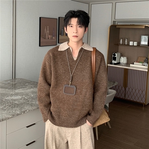 2025潮流潮牌宽松百搭男女情侣上衣针织衫小众高级设计感MYB96图片