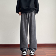 YK86107-P35加绒P40聚酯纤维针织人字纹裤子男款秋冬，男装卫衣，电商A086-1