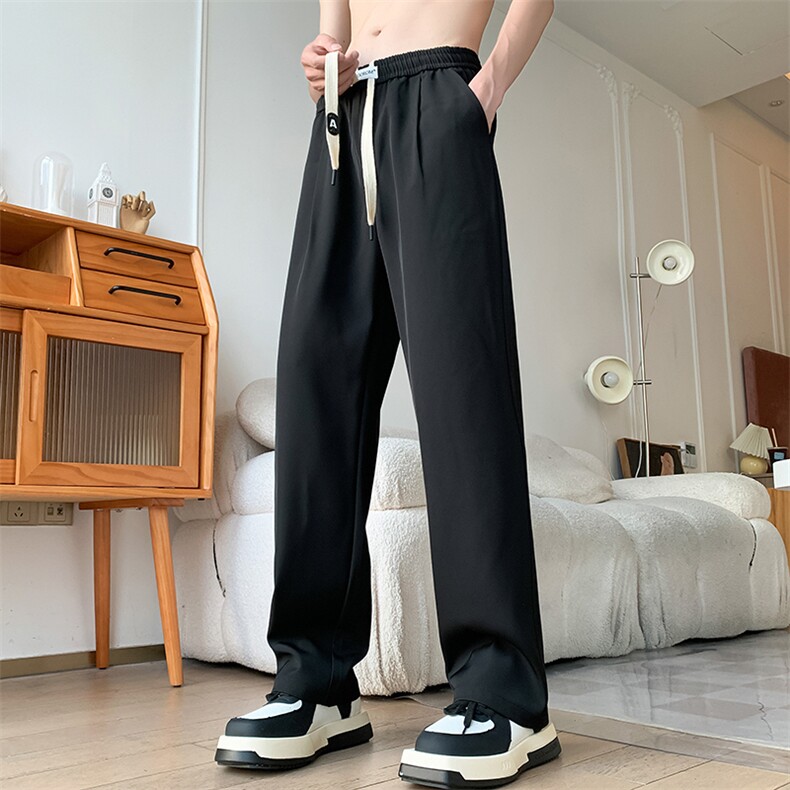 冰丝夏休闲裤垂感直筒薄款透气抖音品质XZ603-K329-P60控78,男装休闲裤,星座603
