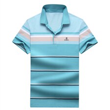 夏季新款男士翻领短袖t恤中年有领男装上衣服休闲POLO衫图片