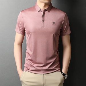 夏季新款男士翻领短袖t恤中年有领男装上衣服休闲POLO衫图片