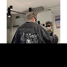 男装卫衣美式复古宽松长袖t恤水洗做旧体恤XZ514-2-SX2223-P58，男装T恤，星座514-2(原B239)