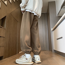 秋冬新款重磅束脚拼接卫裤65棉M~5XLXZ604-KP94-P50控68，男装休闲裤，星座604