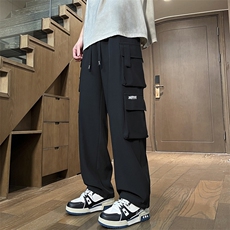 2024夏季新款百搭宽松直筒休闲裤潮牌阔腿工装裤男现货K7902-P35，男装休闲裤，星座512-3