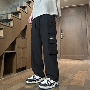2024夏季新款百搭宽松直筒休闲裤潮牌阔腿工装裤男 现货K7902-P35图片