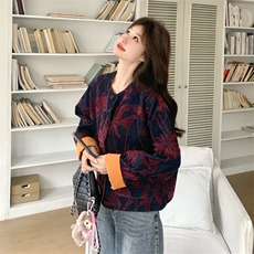 定制高级牛仔提花面料612-P175-288-牛仔上衣外套，女装短外套，2C275