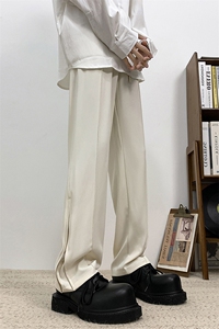 垂坠感西装裤子男款春季高级感痞帅宽松直筒休闲西裤XK301-P50图片