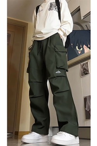 8XL-M刺绣冲锋裤男款大码春秋户外机能登山裤直筒阔腿裤KZ020P50图片