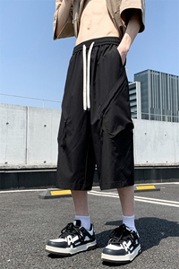 夏季新款潮牌休闲短裤男美式高街运动七分中裤901-特P30控58图片