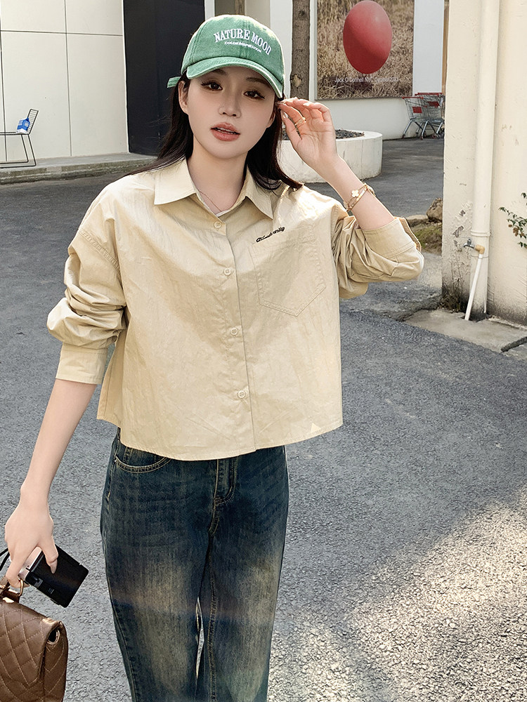 2024春款前片绣花休闲衬衫P78-K120,女装衬衫,慧峰