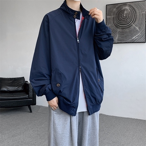 8XL-M美式复古棒球服外套男特大码潮牌双拉链立领夹克衫JK005P85图片