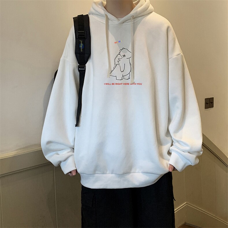 纯棉连帽卫衣男大码运动帽衫宽松薄WY2140-P35 加绒款-P40图片