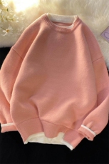 Y601-P55情侣装长袖毛衣男女港风宽松套头针织衫纯色风线衣，男装针织衫/毛衣，电商D310B