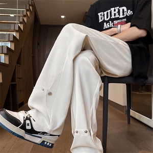 美式高街 hiphop冰丝铆钉微喇休闲裤货号K2425P55图片