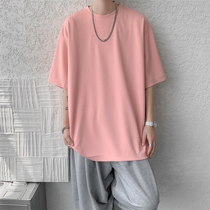 8XL-M高品质重磅棉光版纯色短袖T恤百搭款半截袖五分袖DX332特P23图片