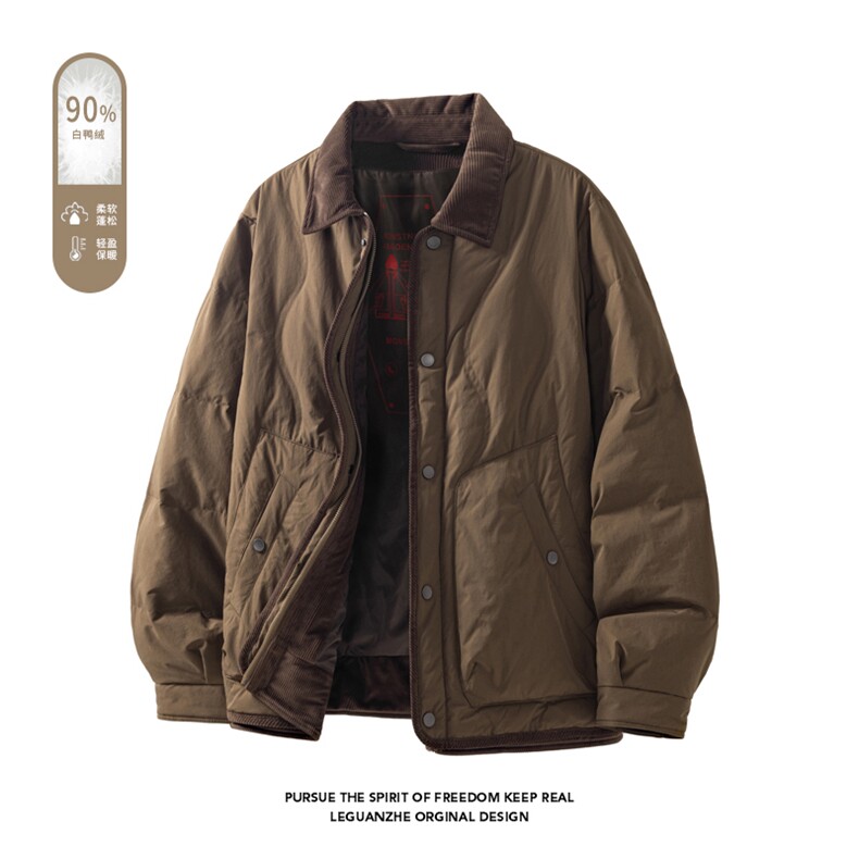 2025冬季新款港风白底大码90%白鸭绒羽绒服M-4XQ-2512-特P159,男装羽绒服,电商A022