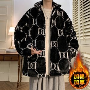 MM3131J/P100冬季毛毛棉衣男女棉服毛绒加棉加厚男外套棉袄图片