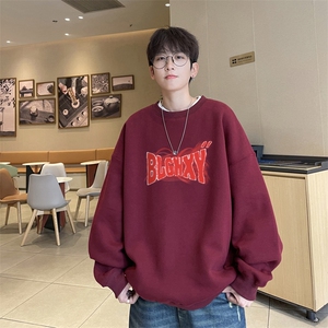 ！圆领卫衣男装港风长袖t恤男外套男WY527-特P23