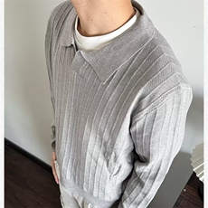 男女款圆领套头针织上衣慵懒感美式毛衣AM92-P47，男装针织衫/毛衣，星座208-5
