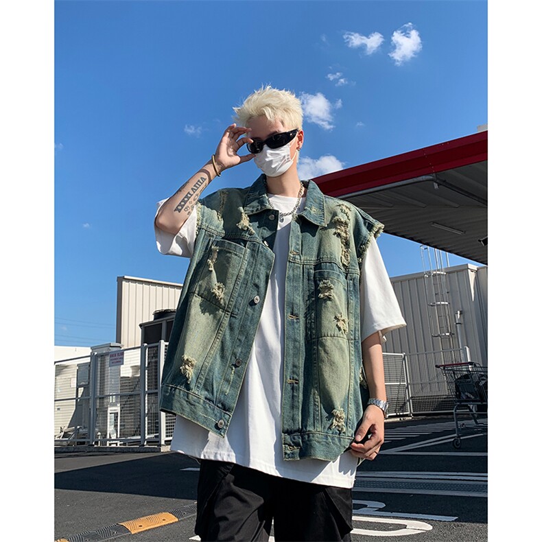 F402P55男生秋装新中式潮牛仔外套男复古宽松水洗做，男装工装外套，星座512-6