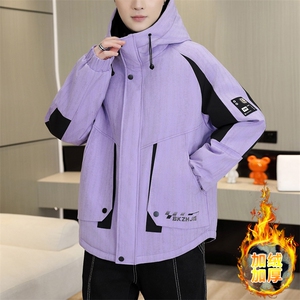 秋冬男式加绒加厚夹克男时尚派克服加厚棉衣男外套MY8650-P93图片