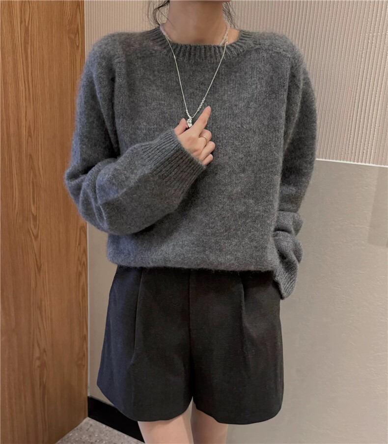 女士衬衫羊毛衫秋冬打底保暖柔软舒适,女装羊毛衫,恩泰羊绒