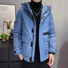 万件现货新款店主风男士修身连帽户外工装白鸭绒羽绒服，男装羽绒服，星座301D-5(原星座1415）