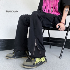B221美式ins高街暗黑小众破洞拉链牛仔裤LK23069-P65控88，男装牛仔裤，电商B221