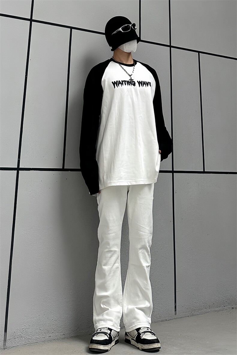 B221美式ins高街暗黑小众修身弹力休闲牛仔裤LK23010-P60控78,男装牛仔裤,电商B221