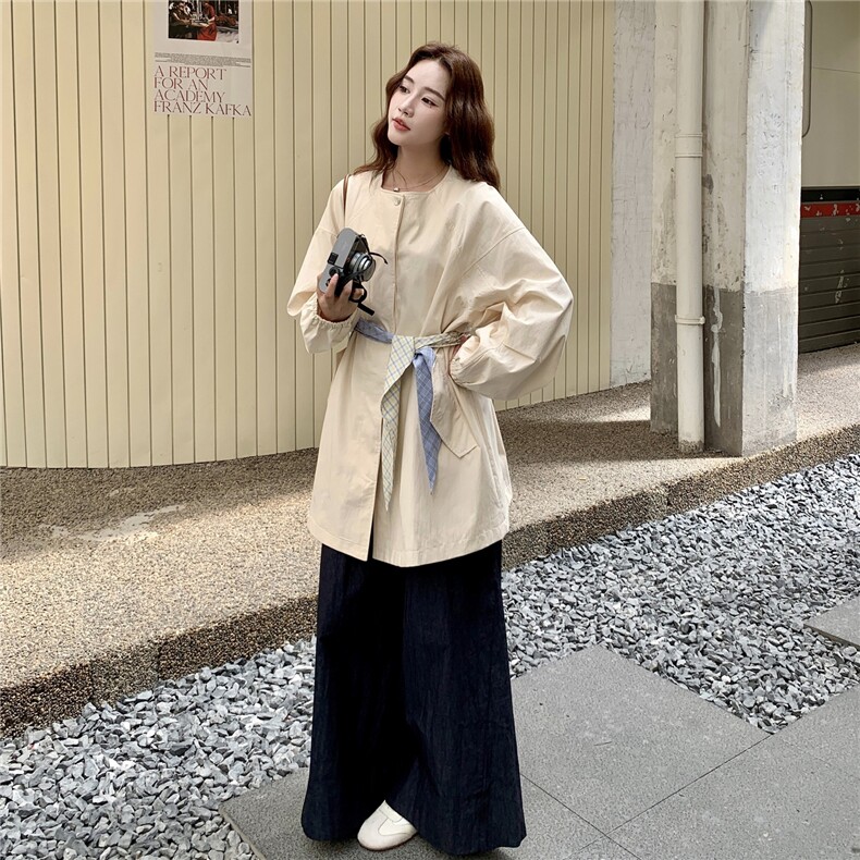 松弛感休闲减龄风衣外套女秋季2025新款显瘦巨好看大衣爆款高级感,女装风衣,2C290