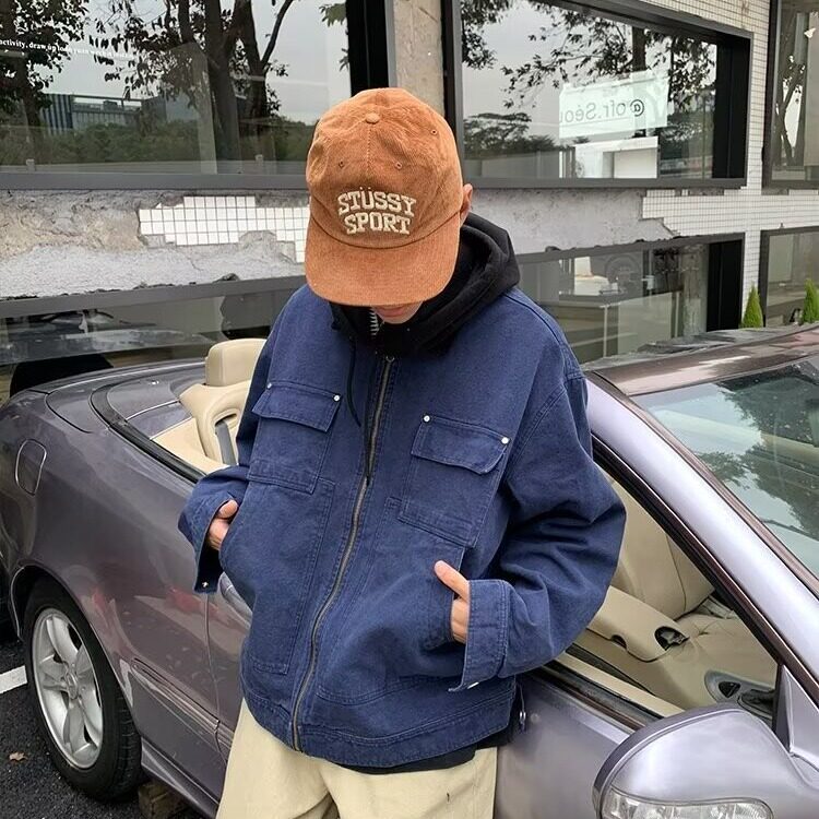 斜纹工装夹克男女潮秋新款街头上衣简约百搭休闲外套潮HH7707P65,男装夹克,星座1013-5