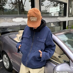 斜纹工装夹克男女潮秋新款街头上衣简约百搭休闲外套潮HH7707P65