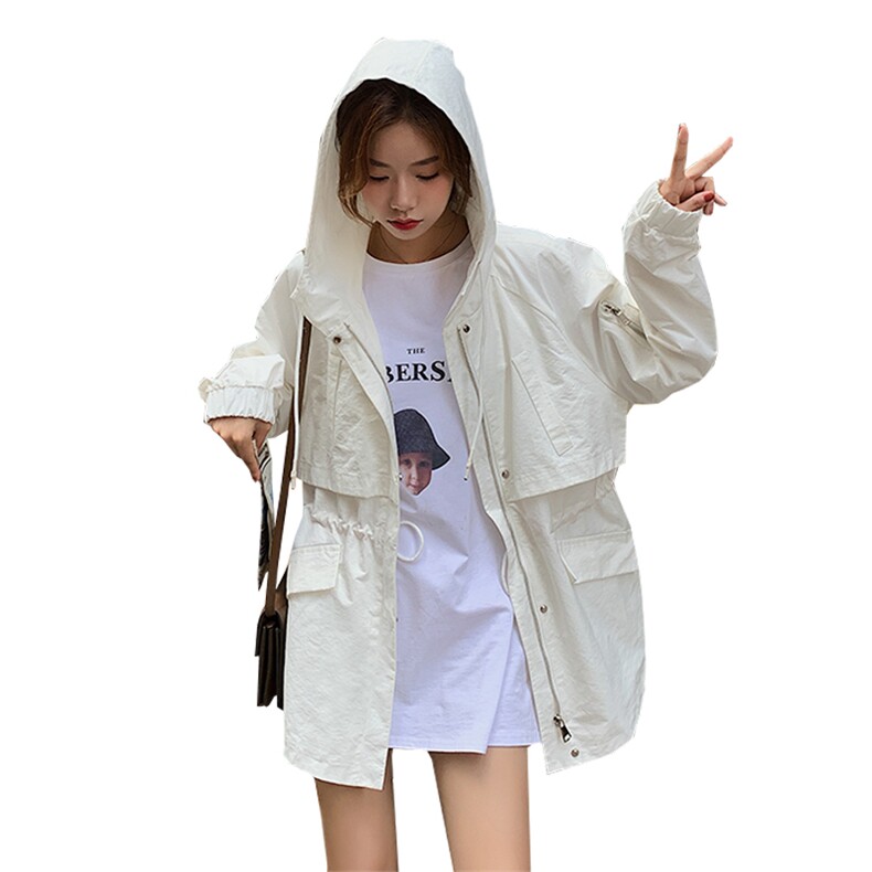 现货2021春季新款连帽工装风衣浙宝292A货号Q916,女装风衣,时倾STUDIO