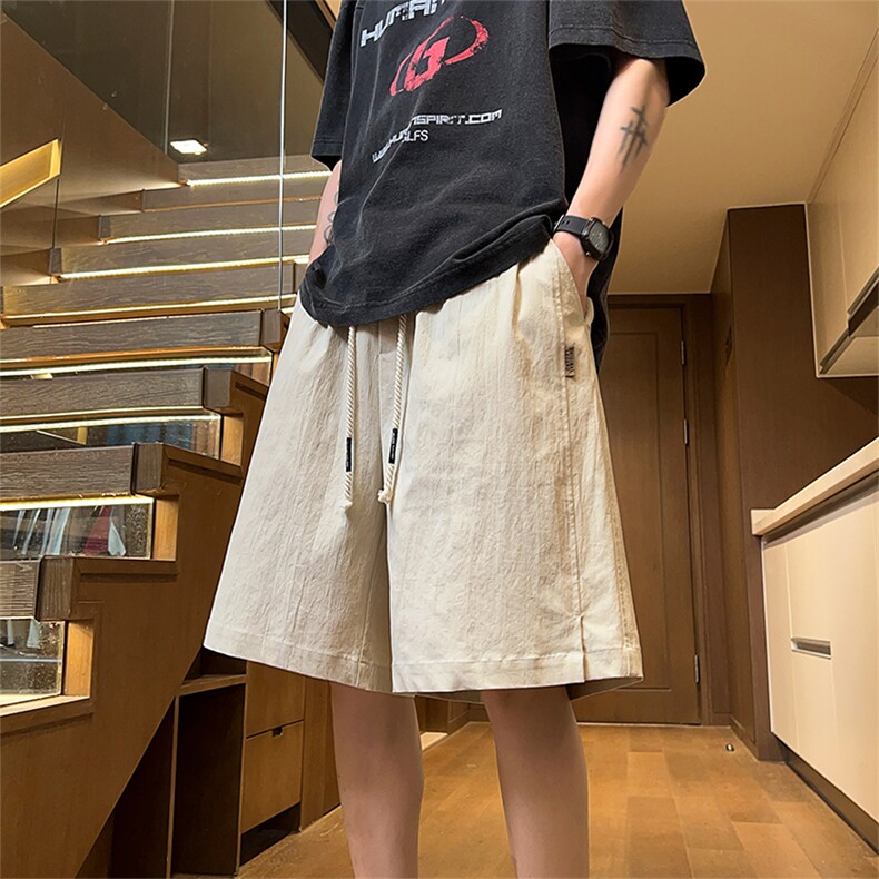 X2438-TP25控价38夏季港风大码工装裤五分裤男冰感透气休闲裤潮，男装休闲裤，电商A102-1