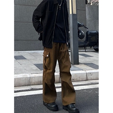 2024SS日系春季工装裤伞兵美式高街直筒裤休闲裤，男装休闲裤，星座310A-4