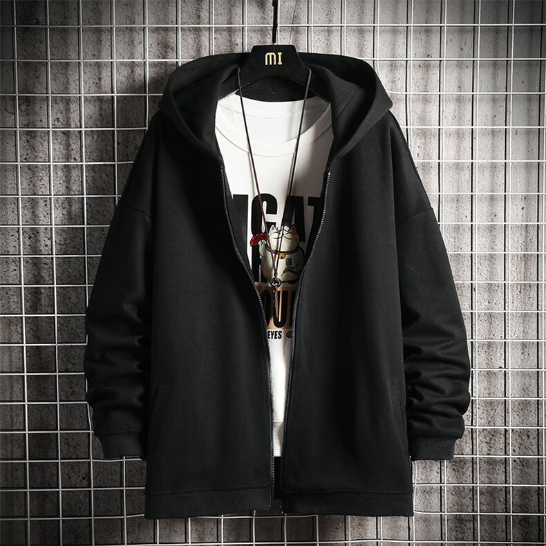 KS21149-P38连帽开衫卫衣男运动外套大码班服网格挂拍,男装卫衣,电商A040A