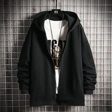 KS21149-P38连帽开衫卫衣男运动外套大码班服网格挂拍，男装卫衣，电商A040A