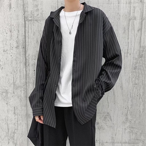 夏男衬衫竖条纹宽松休闲长袖衬衣CS3000 P40图片