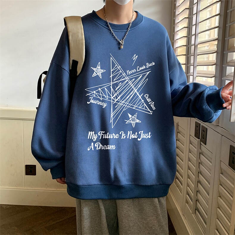 圆领卫衣男超大码胖子肥佬大号长袖t恤S6456-P28,男装卫衣,电商A040