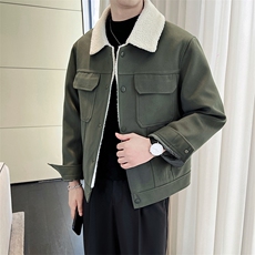 轻熟风男士羊羔毛皮毛一体加厚保暖妮子皮棉衣A236-0810-P145，男装棉衣，电商A236