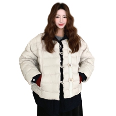 气质百搭小众简约风翻领羽绒服女冬2025新款洋气休闲轻薄保暖外套，女装羽绒服，艾米莉亚