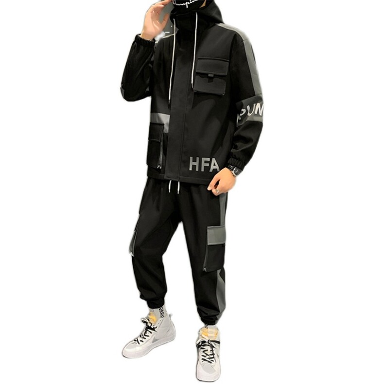 秋季男士套装休闲运动服帅气搭配一套工装夹克外套D05/90,男装夹克,电商B226-2（原B217-2）
