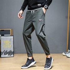 2021韩版潮流休闲裤男士潮牌束脚工装裤宽松运动长裤男K703-P45，男装休闲裤，星座610（原A335）