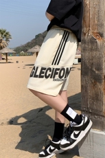 2025夏季三道杠短裤男重工发泡立体印花港风五分裤衩-2411-P22，男装休闲裤，星座207