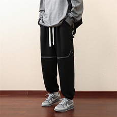 主推棉M-8XL秋季新款大码束脚潮流休闲卫裤109-K306-P50，男装休闲裤，星座109-1
